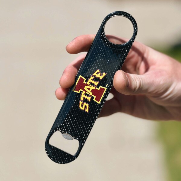 I-State Black Carbon Fiber Magnet Bottle Opener (7"x1")